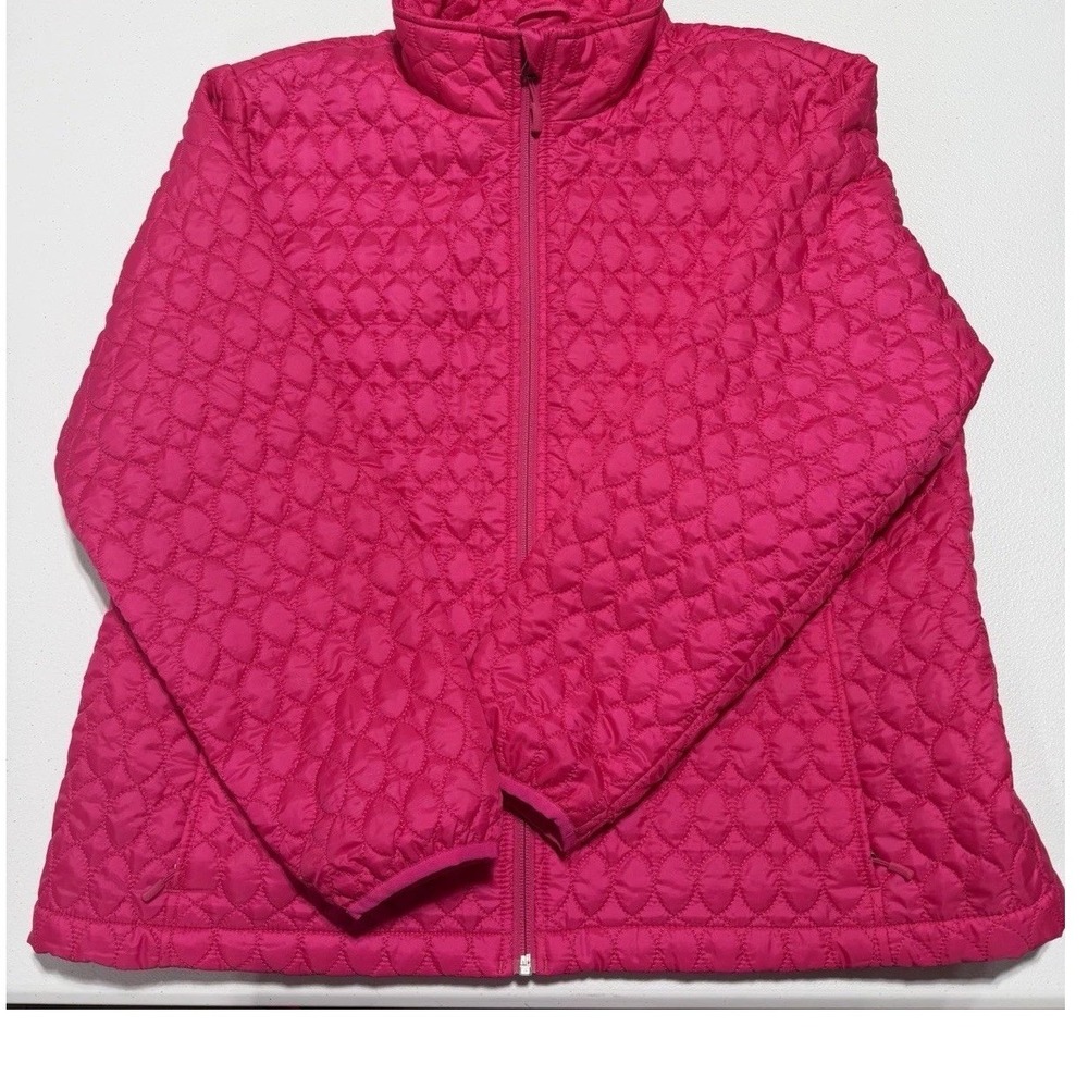 Lands End PrimaLoft Pink Quilted Puffer Packable Jacket Coat Women Size XL/P 18